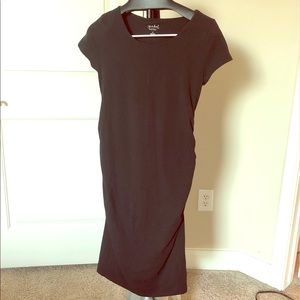Black midi maternity t-shirt dress